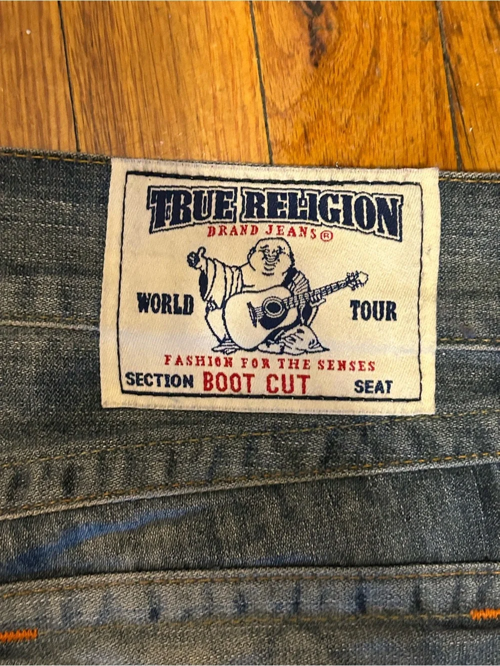 True Religion Men's Bootcut Jeans - Medium Blue Wash Size 32